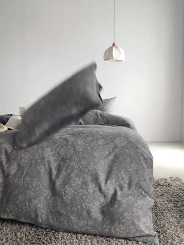 91家纺网 家纺一手货源 找家纺 安莱生活 2023新款A类双层纱全棉锦弈系列四件套 锦弈-深灰