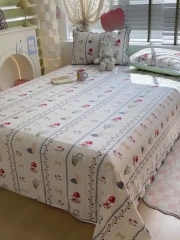 91家纺网 家纺一手货源 找家纺 安哆啦 2024新款高克重小清新牛奶绒单床单 爱丽丝梦游仙境