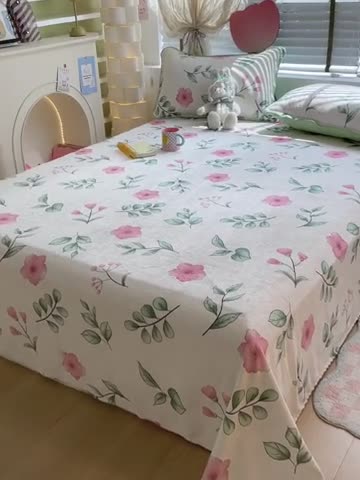 91家纺网 家纺一手货源 找家纺 （总）安哆啦 2024新款高克重小清新牛奶绒单床单