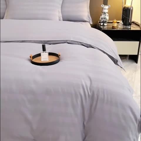 91家纺网 家纺一手货源 找家纺 （总）罗菲尼 2025新款星级酒店缎条四件套