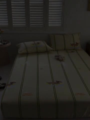 91家纺网 家纺一手货源 找家纺 洋铭区 2023新款全棉单品床笠快乐小狗