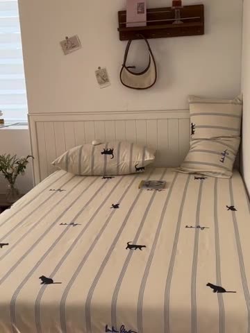 91家纺网 家纺一手货源 找家纺 洋铭区 2023新款全棉单品床笠猫猫侠