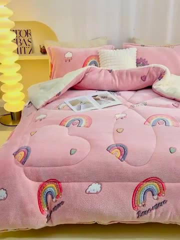 91家纺网 家纺一手货源 找家纺 永耀家纺 2024新款加厚雪花绒被子被芯 寻梦