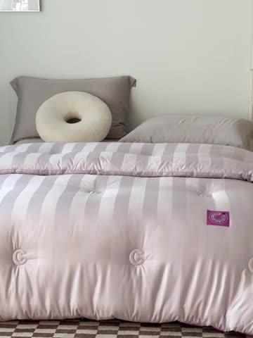 91家纺网 家纺一手货源 找家纺 莱福仕 2023新款A类杜邦防螨抗菌春秋被冬被被子被芯 维C-浅烟紫