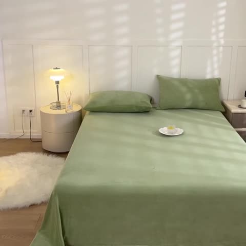 91家纺网 家纺一手货源 找家纺 （总）慕澄家纺 2023新款纯色牛奶绒加厚保暖多功能床单盖毯