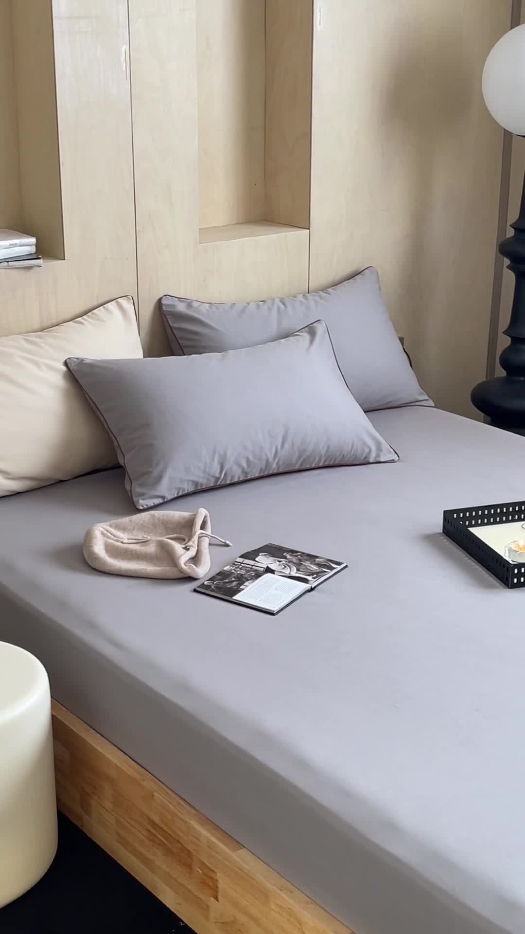 91家纺网 家纺一手货源 找家纺 三味舒屋 2024新款加厚50s全棉磨毛单品床笠床单系列 拉斯灰