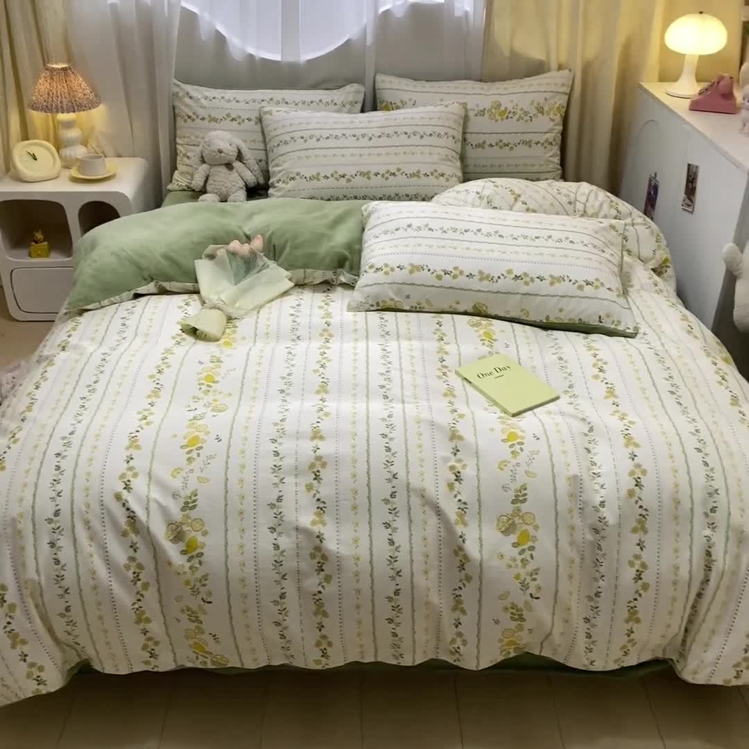 91家纺网 家纺一手货源 找家纺 曼之夏 2023新款棉加绒四件套 巴洛克暖阳-棉加绒