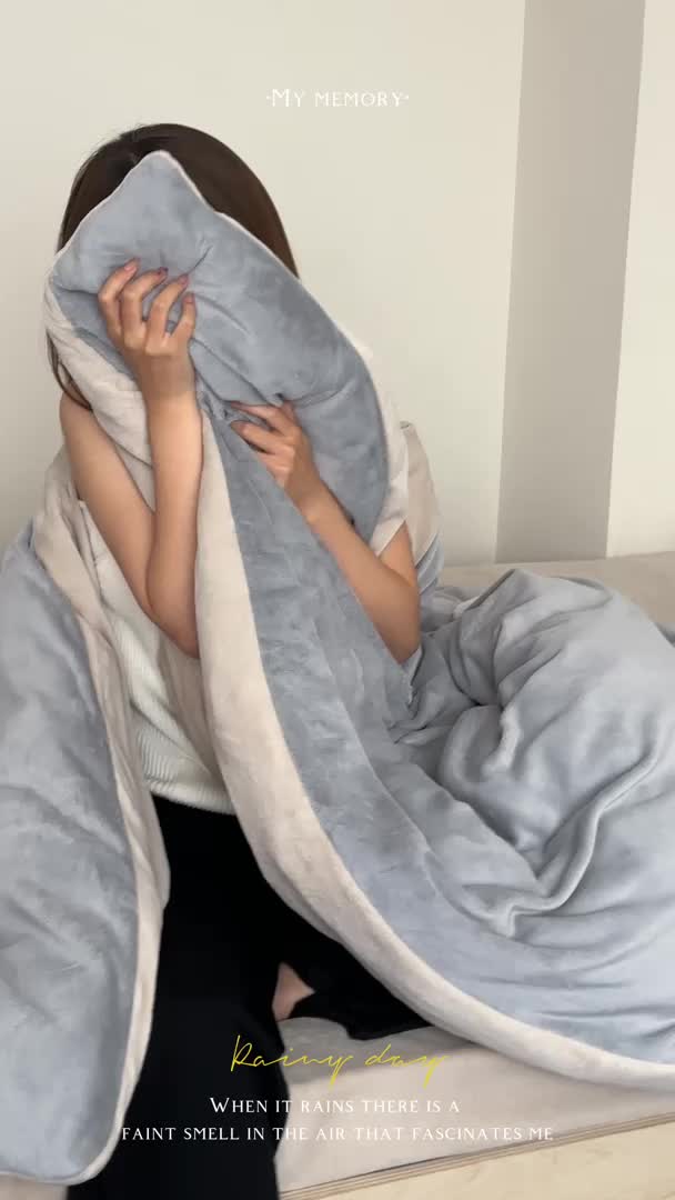 91家纺网 家纺一手货源 找家纺 时年家纺 2023新款高克重牛奶绒立体毛巾绣四件套 充值会员优惠5元 云朵-灰