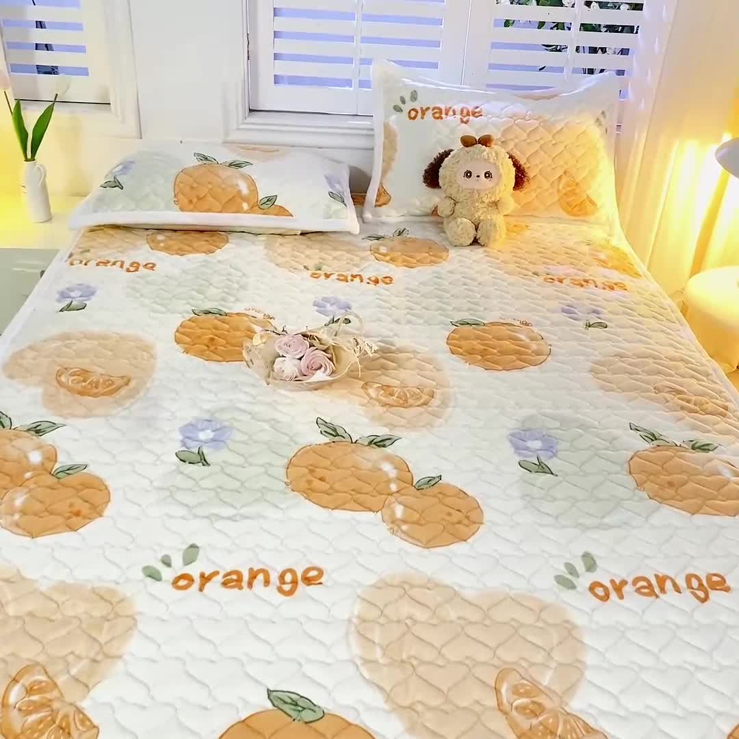 91家纺网 家纺一手货源 找家纺 米柳家纺 2023新款牛奶绒床垫床护垫薄款秋冬保暖床垫床褥子 大桔大利