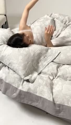 91家纺网 家纺一手货源 找家纺 安莱生活 2023新品双层纱大提花高奢工艺款四件套花都 花都--银灰