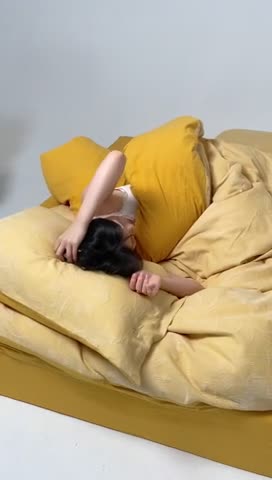 91家纺网 家纺一手货源 找家纺 安莱生活 2023新品双层纱大提花高奢工艺款四件套馥香 馥香--姜黄