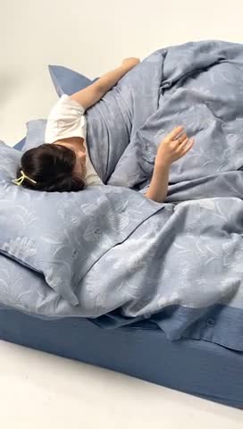 91家纺网 家纺一手货源 找家纺 （总）安莱生活 2023新品双层纱大提花高奢工艺款四件套馥香