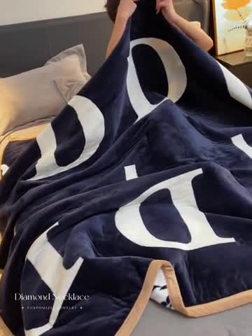 91家纺网 家纺一手货源 找家纺 21度C 2023新款轻奢云朵绒多功能双层复合毯 DIR