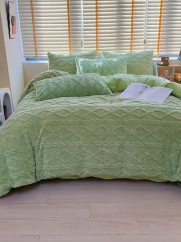 91家纺网 家纺一手货源 找家纺 （总）潮邦创意家居 2025新款跑量款塔芙绒宝宝绒四件套