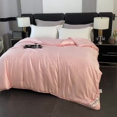 91家纺网 家纺一手货源 找家纺 恒鑫家纺 2023新款提花蚕丝被春秋被保暖被子被芯冬被子母被 美人玉