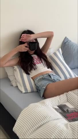 91家纺网 家纺一手货源 找家纺 玛奇朵 2023新款色织双层皱纱-韩系条纹四件套 韩系条纹-月灰