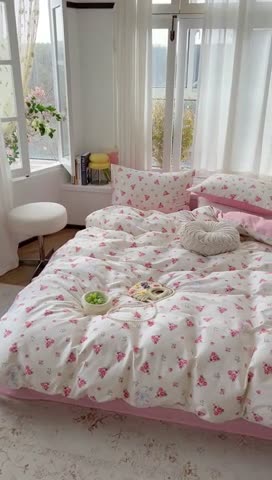 91家纺网 家纺一手货源 找家纺 时年 2023新款热爱生活·全棉系列第三期 玫瑰小兔