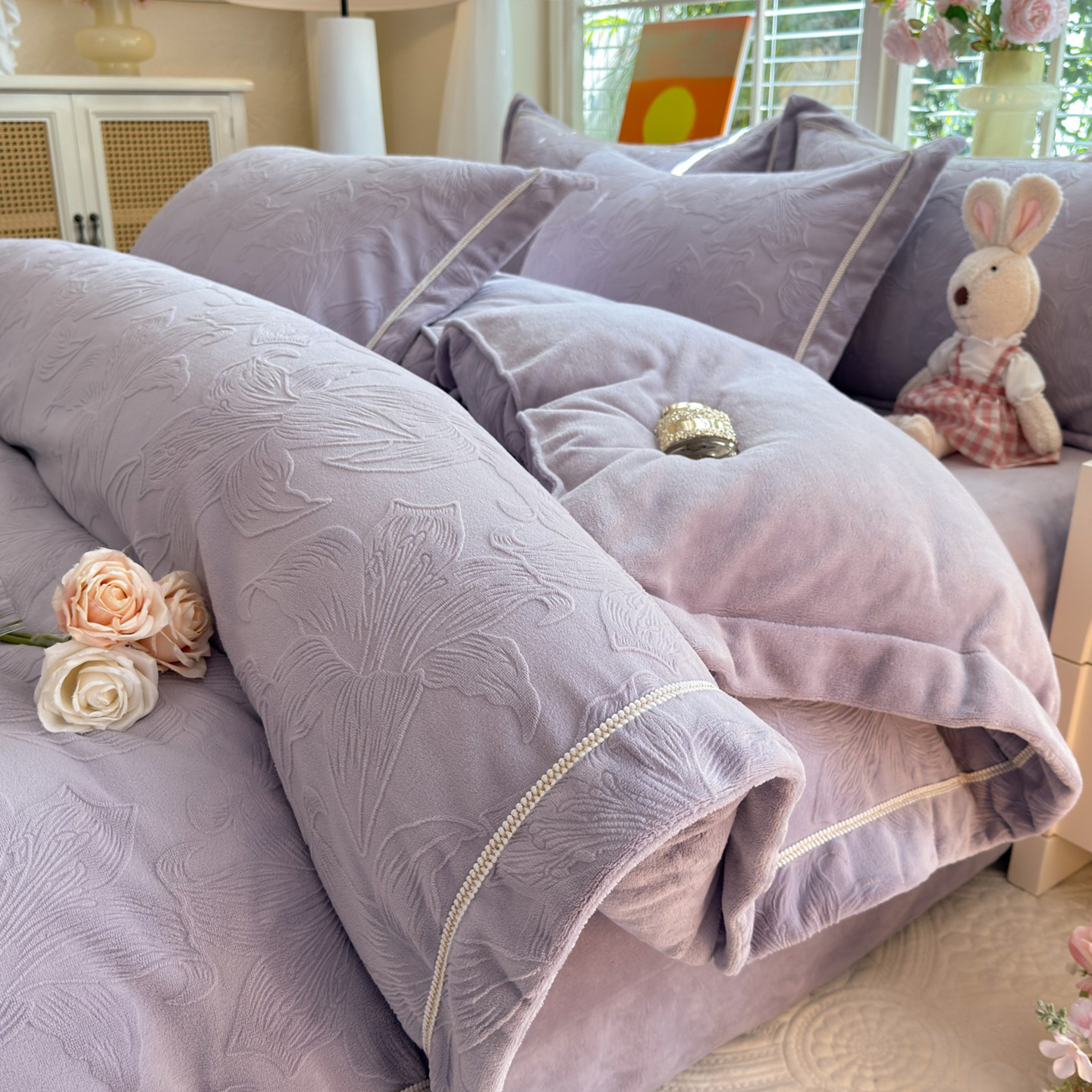 2025新款-雕花绒织带款四件套-40个花型