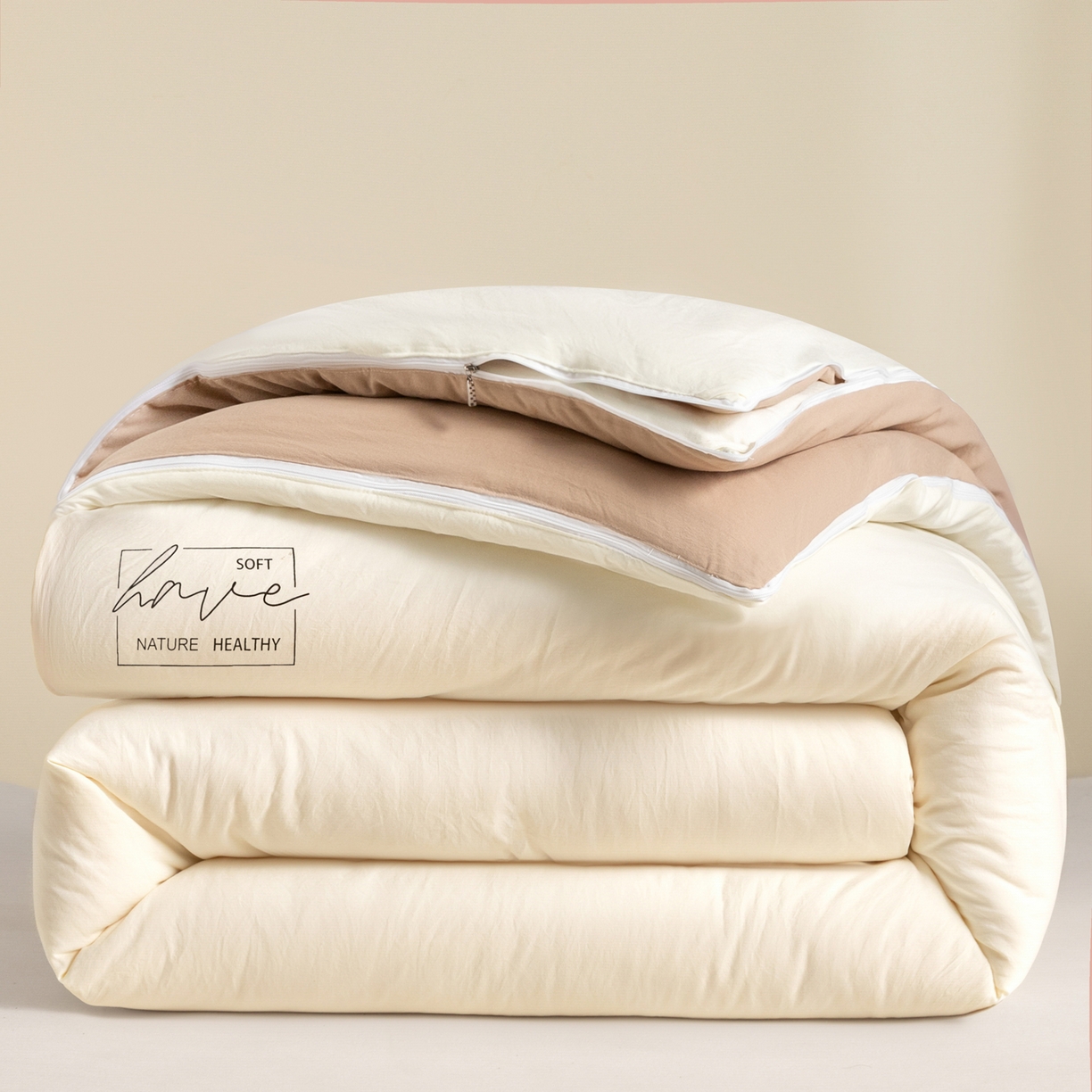 2025新款A类水洗棉撞色大豆被系列被子被芯-子母被