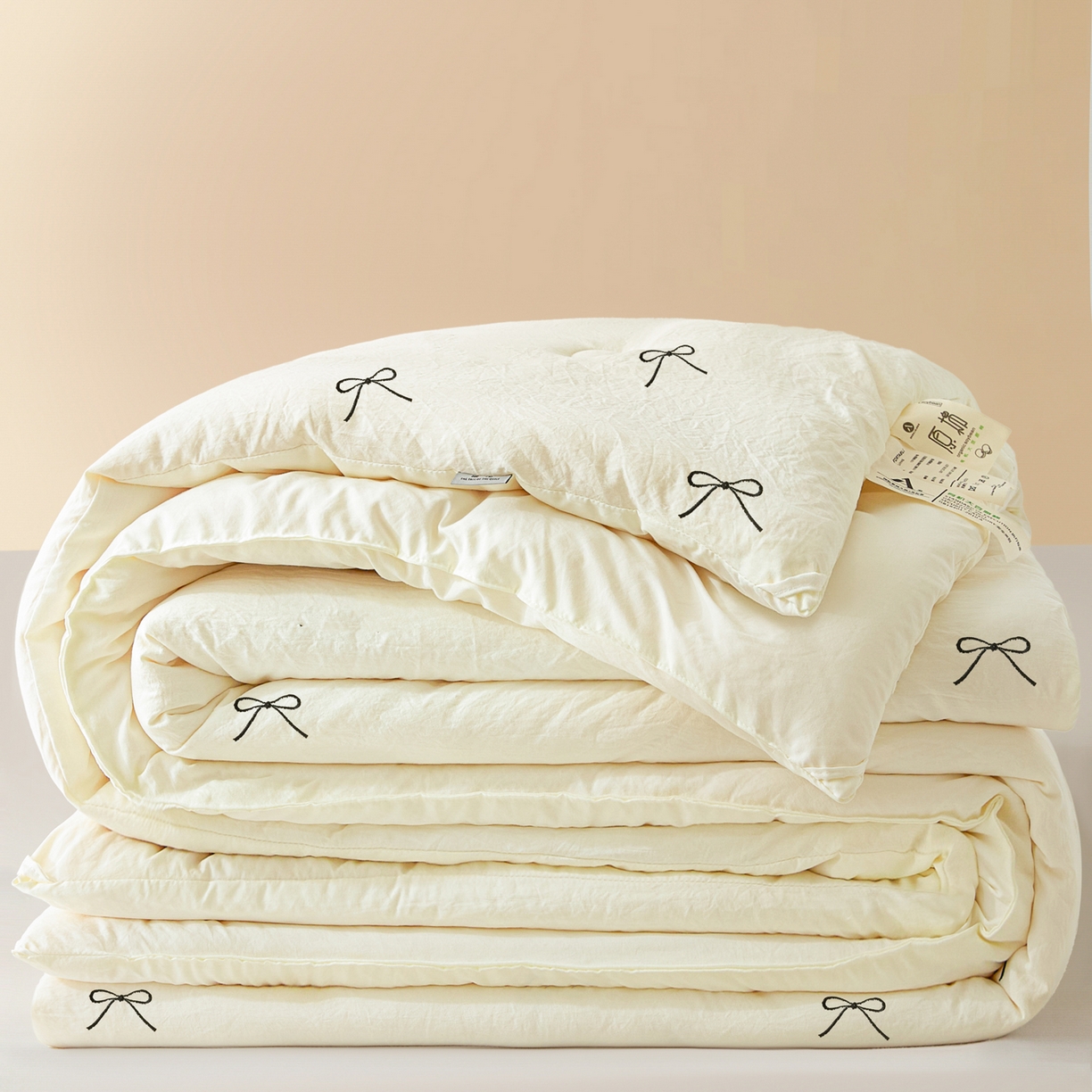 2025新款水洗棉满版刺绣大豆被被子被芯