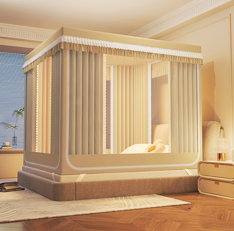 2602四季款纯色遮光帘蚊帐