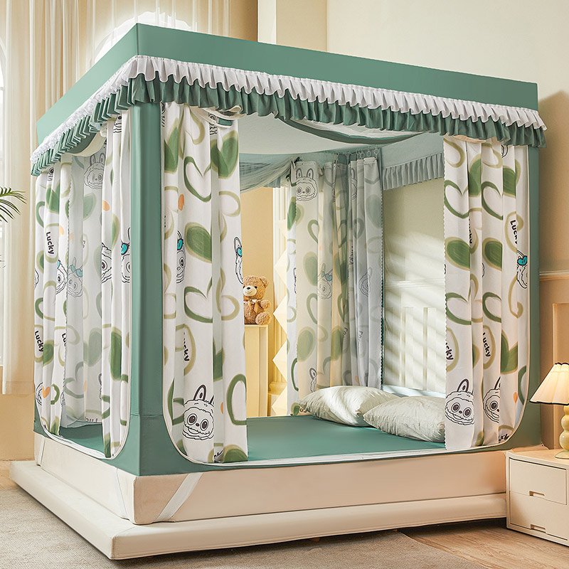 2601四季款印花遮光帘坐床蚊帐