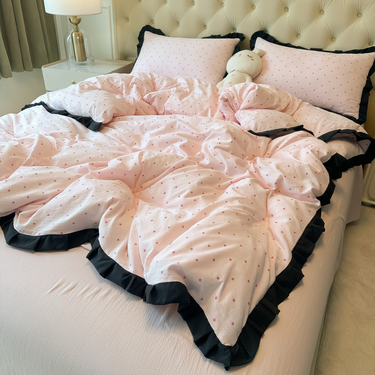  2026新款黑色花边款四件套