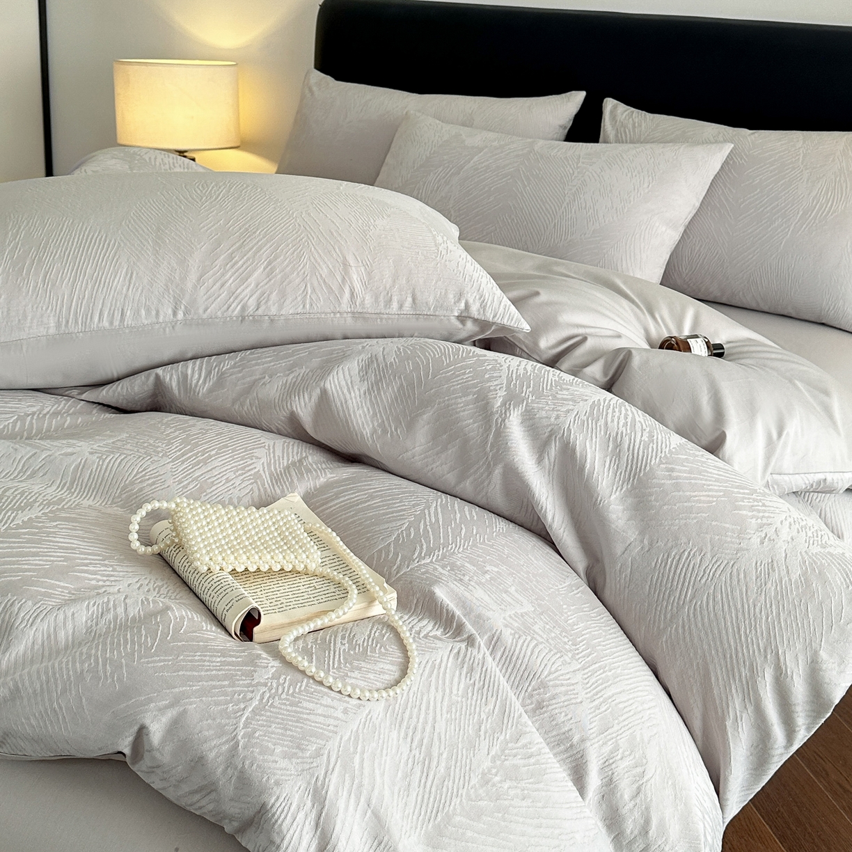 2026春夏新款全棉纯棉A类60S水洗浮雕立体提花四件套-柔美系列