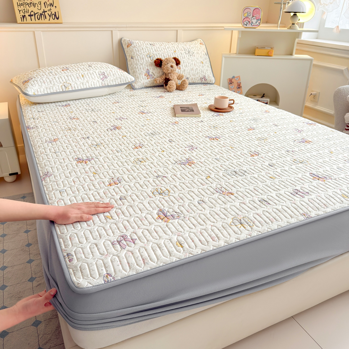 2026新款A类凉感丝锦氨印花凉席床笠款凉席席子系列