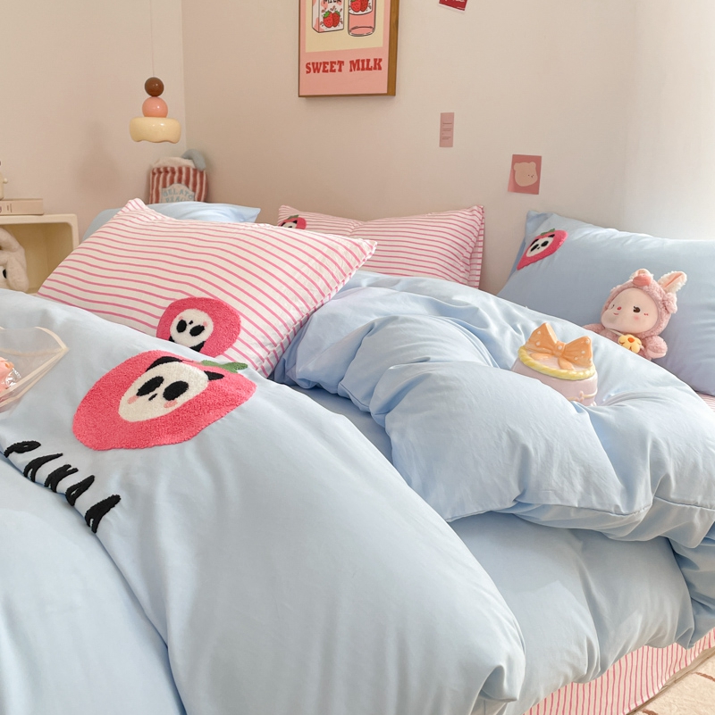 （总）葡萄家纺 2024款水果熊猫系列云朵水洗棉毛巾绣四件套第二批（提供买家秀）