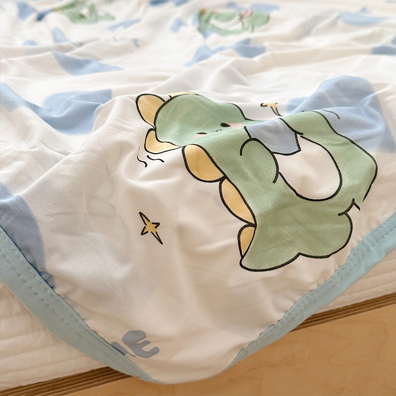 91家纺网 家纺一手货源 找家纺 嗨生活 2025新款婴儿裸睡级凉感针织毯 幼儿园夏被 儿童夏被 毯子 直播 微商 电商 好货推荐产品 爱心恐龙